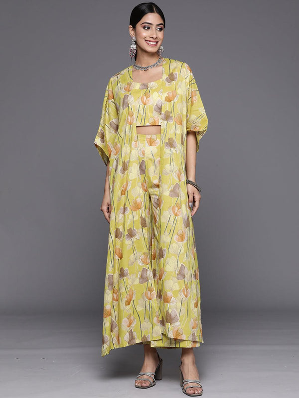 Lime Yellow Printed Cotton Co-Ords - Jashvi