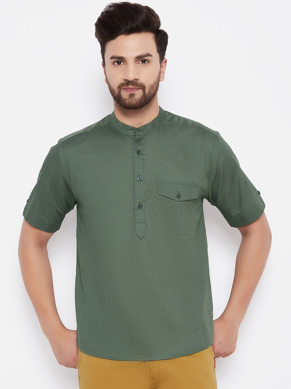 Men's Solid Pure Cotton Kurta - Even Apparels