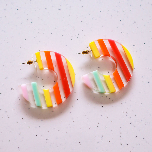 Statement Yellow Acrylic Earrings