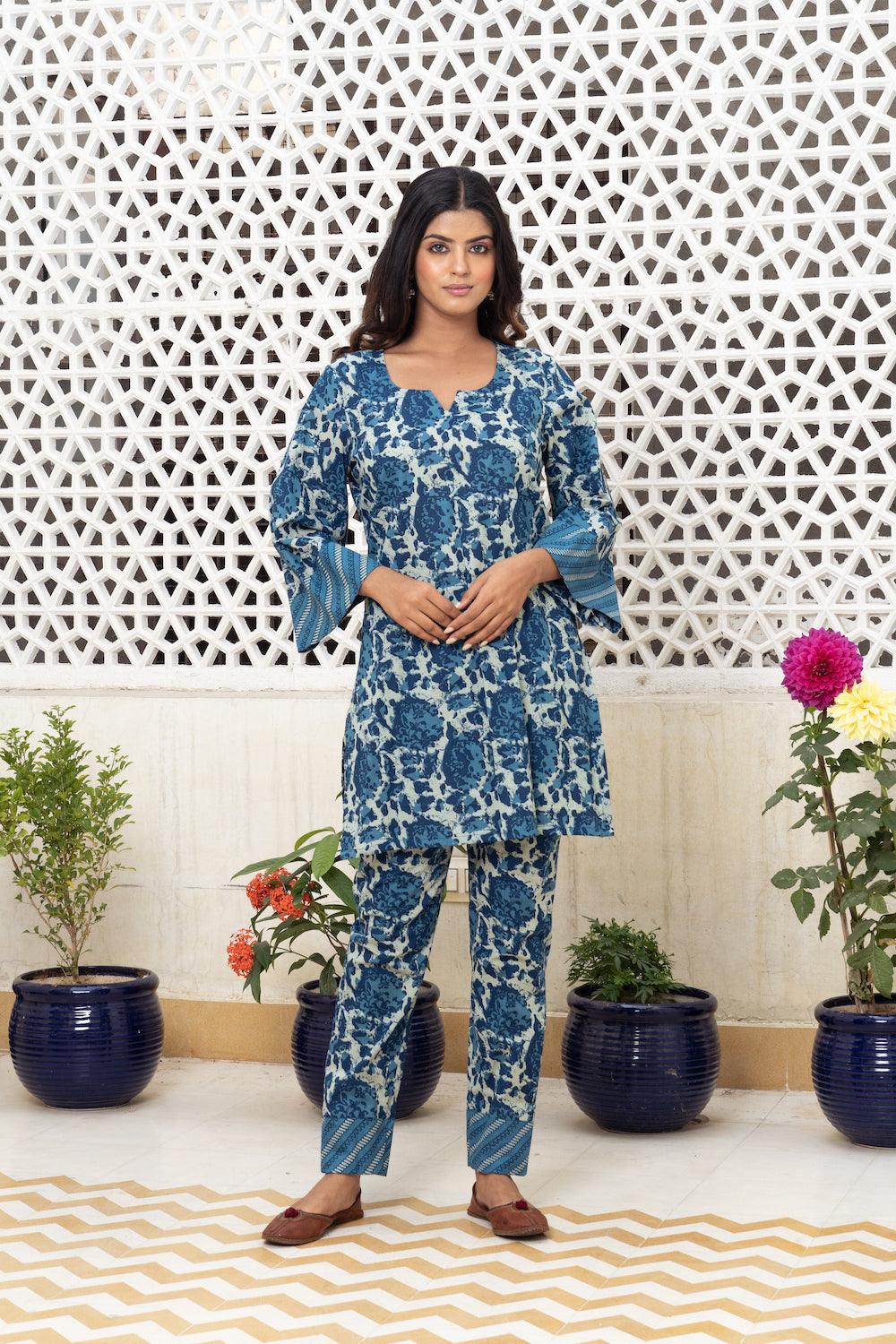 Indigo Co-ord Of 2 - Indiakreations