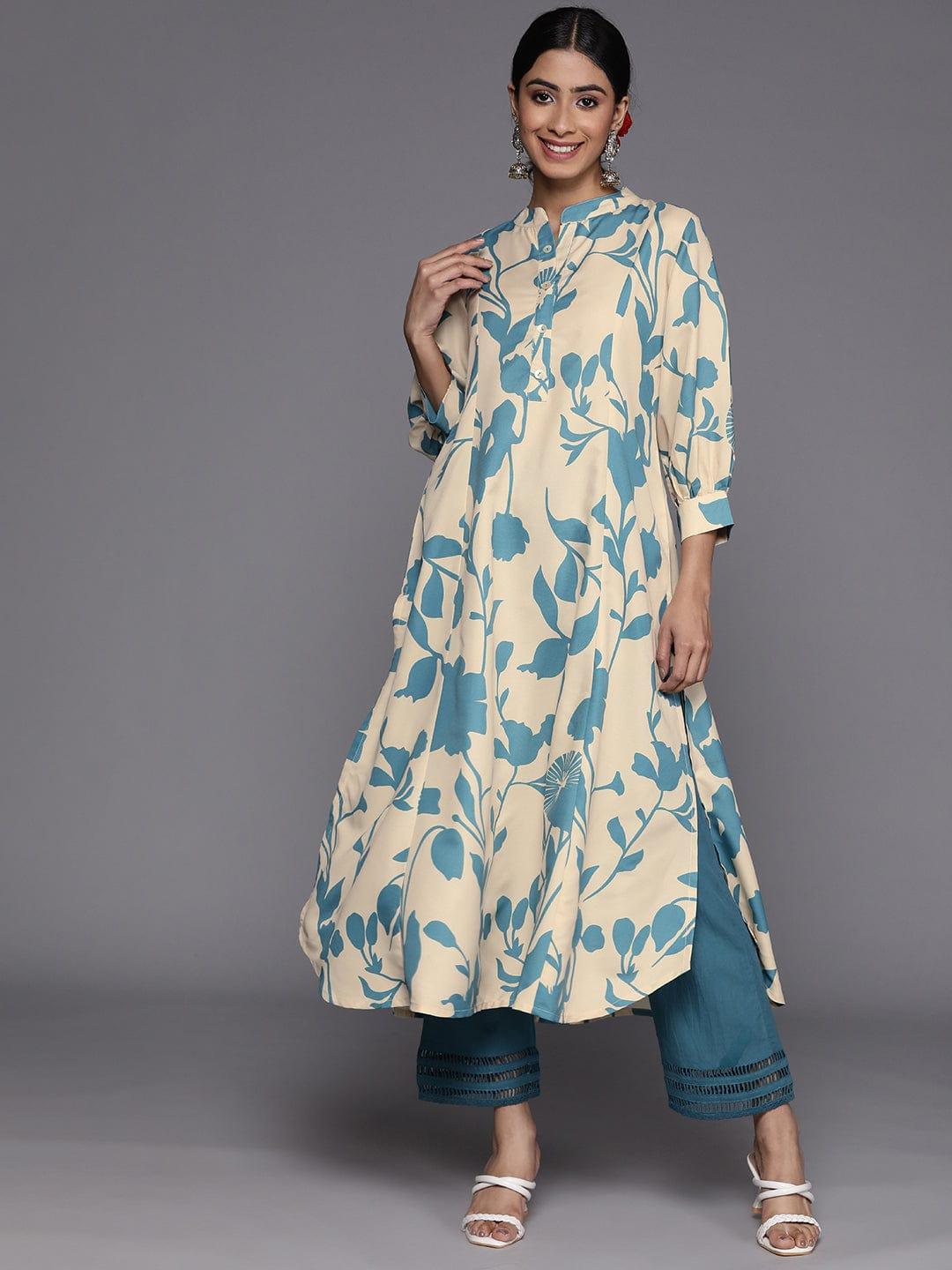 Varanga Women Floral Printed A-Line Kurta - Indiakreations