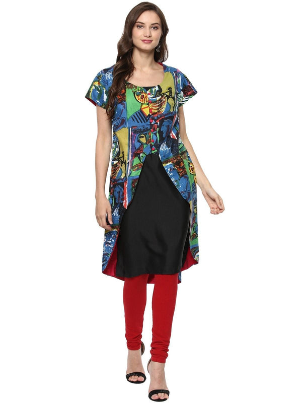 Women's Casual Half Sleeve Printed Kurti - Pannkh