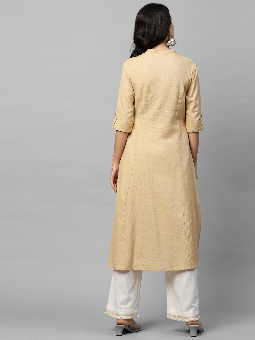 Colorful Patch Work A-Line Kurta - Multi - Indiakreations