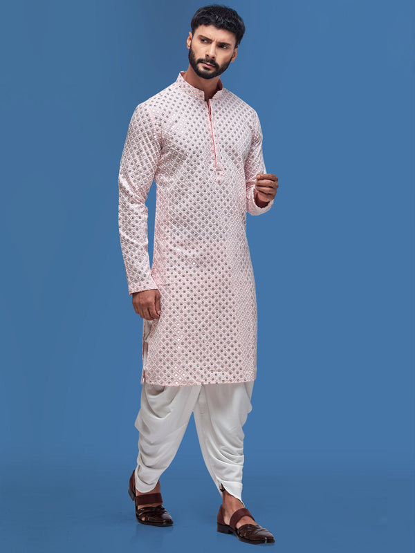 Baby Pink Coloured Ethnic Designer Kurta for Men