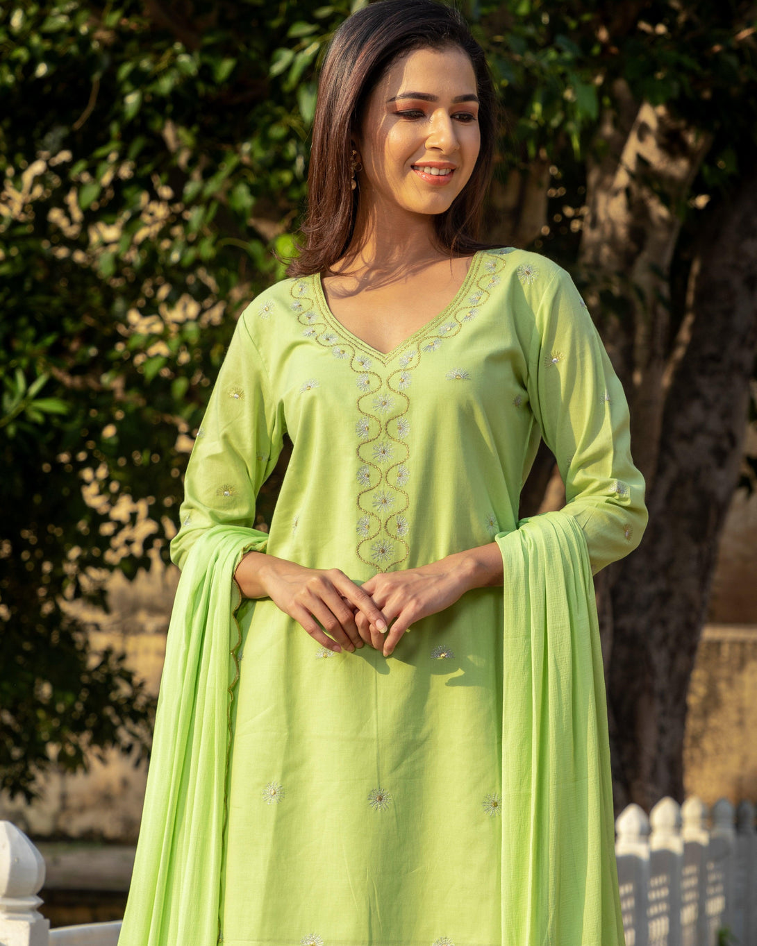 Women's Neepa Sharara Set - Baisacrafts - Indiakreations