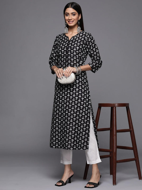 Varanga Women Floral Screen Printed Cotton Straight Kurta - Indiakreations