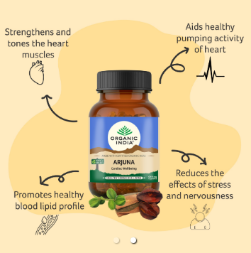 Arjuna 60 Capsule Bottle - Organic India