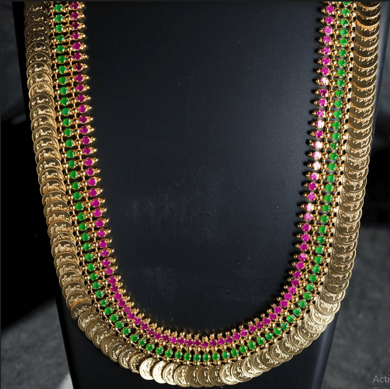 Women's Kasula Long Chain Gold Plated - Alankara - Indiakreations