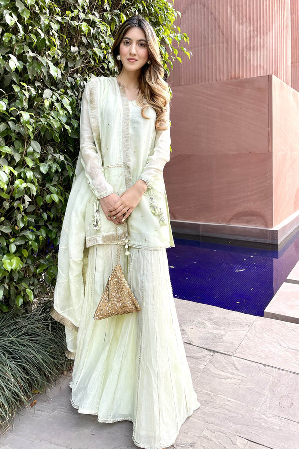 Tanisha Puri in Noor Green Kurta Garara Set