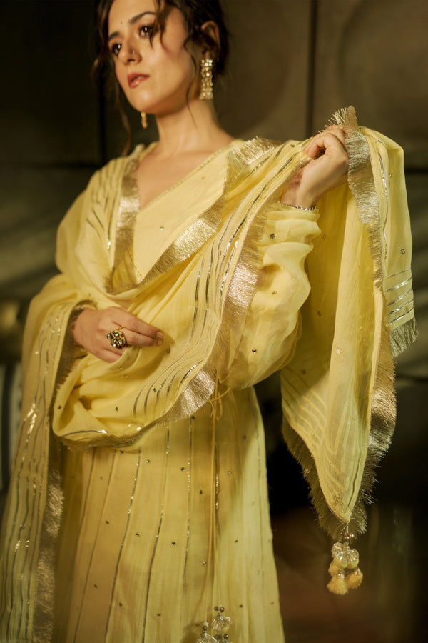 Ridhi Dogra In Noor Yellow Anarkali Set