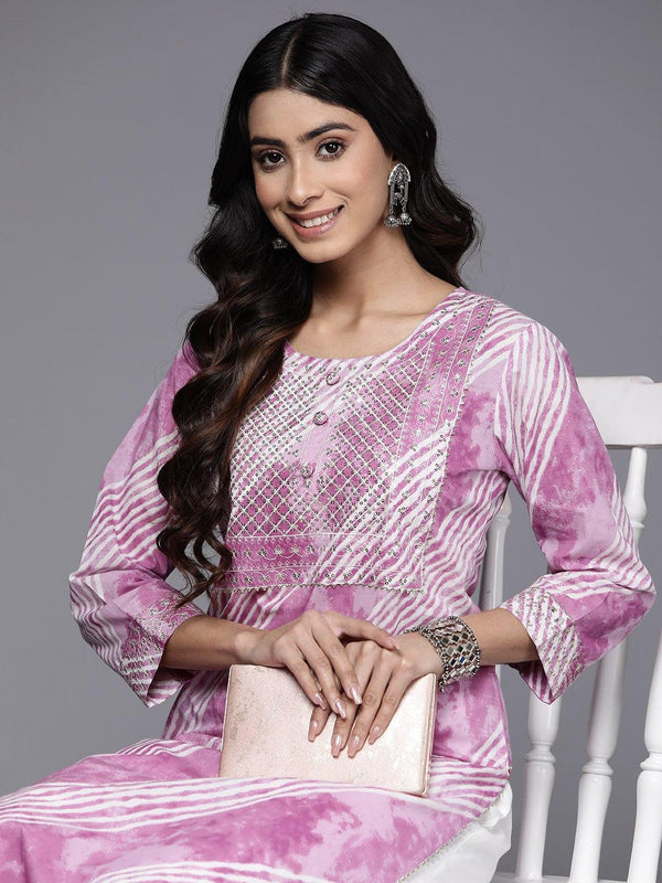 Varanga Leheriya Printed Pure Cotton Kurta - Indiakreations