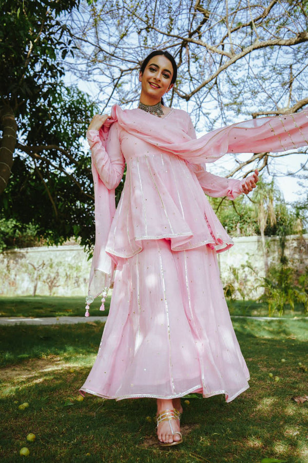 Rasna Bhasin In Noor Pink Agrakha Sharara Set