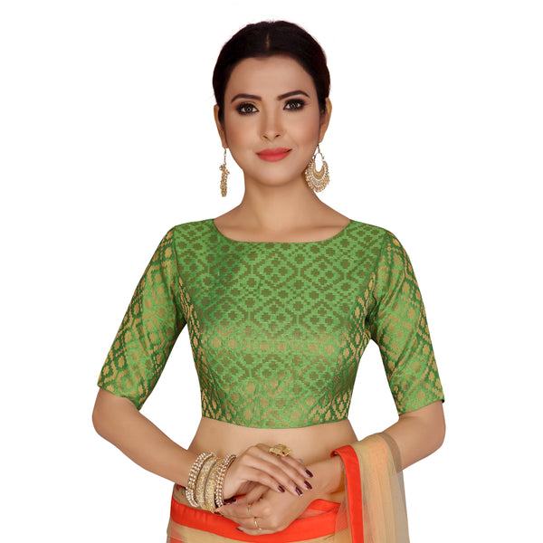 Women's Brocade Saree Blouse by Shringaar- 1 pc