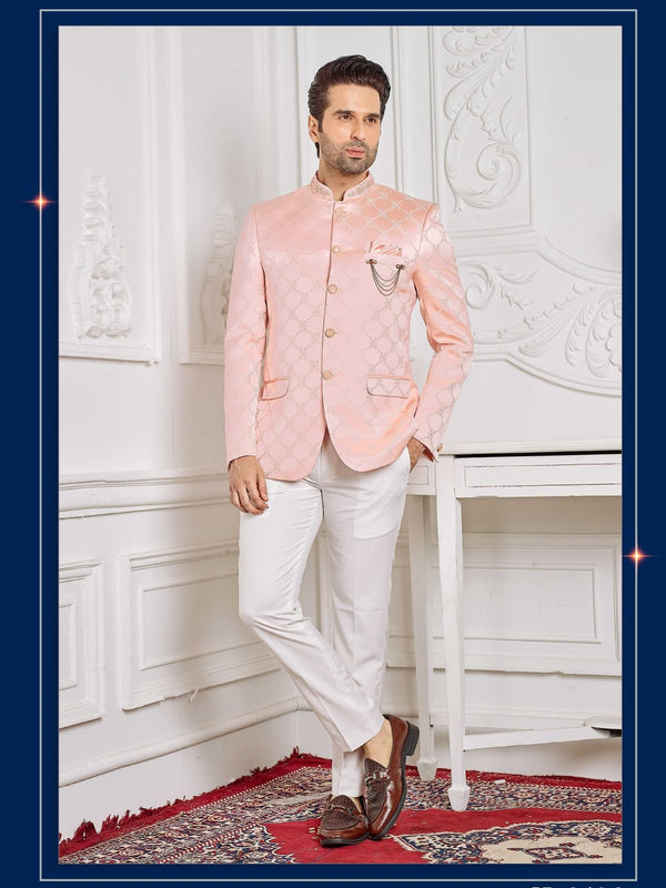 Perfect Rose Gold Jodhpuri suit