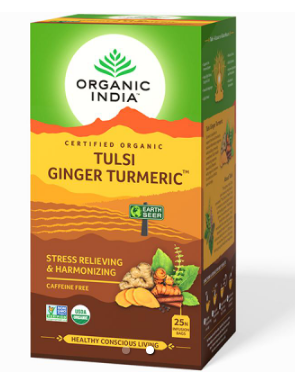 Tulsi Ginger Turmeric 25 Infusion Bag - Organic India