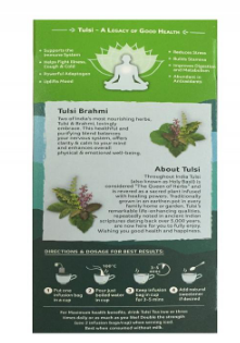 Tulsi Brahmi Tea 25 Infusion Bag - Organic India