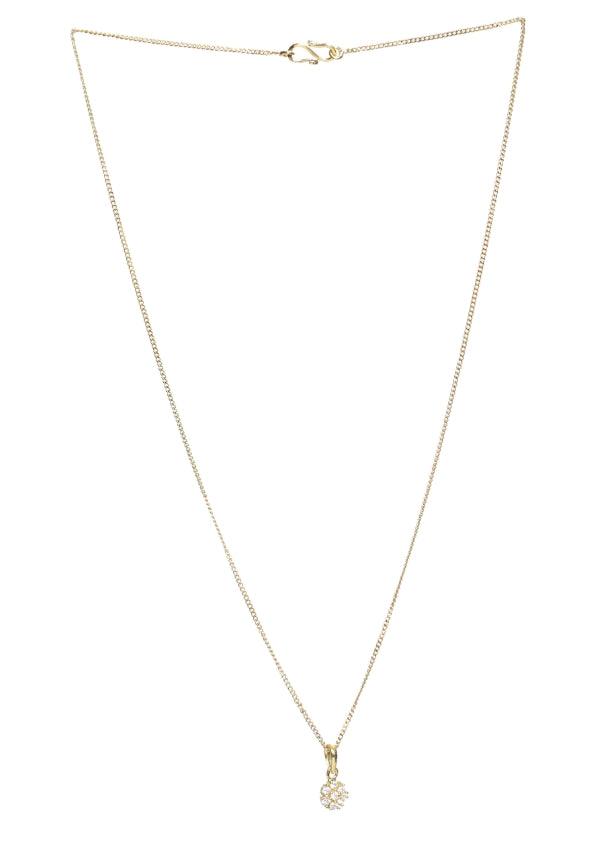 Women's Gold-Plated White Ad Studded Chain - Jazz And Sizzle - Indiakreations