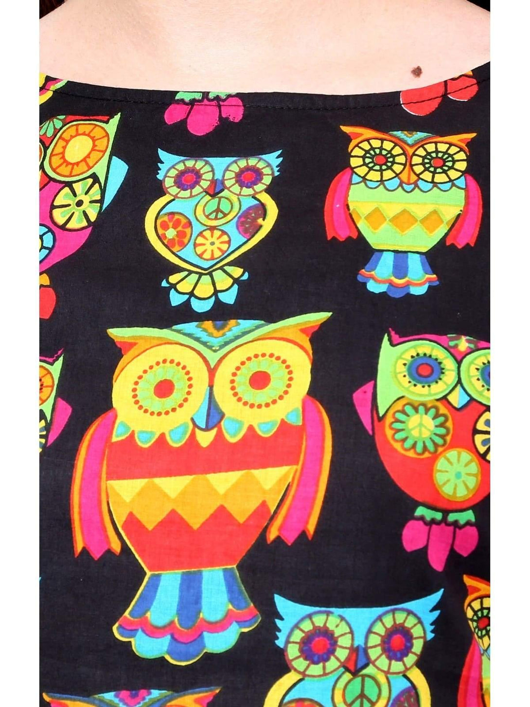 Women's Owl Print Top - Pannkh - Indiakreations