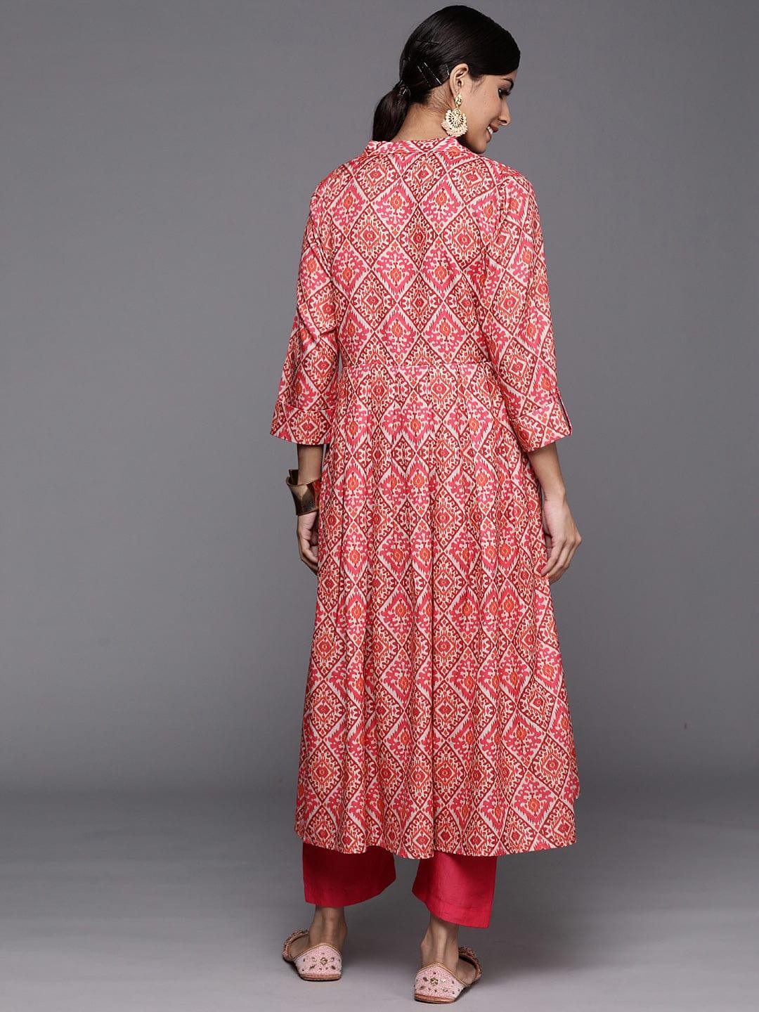 Varanga Women Coral Printed Co-ord Set - Indiakreations