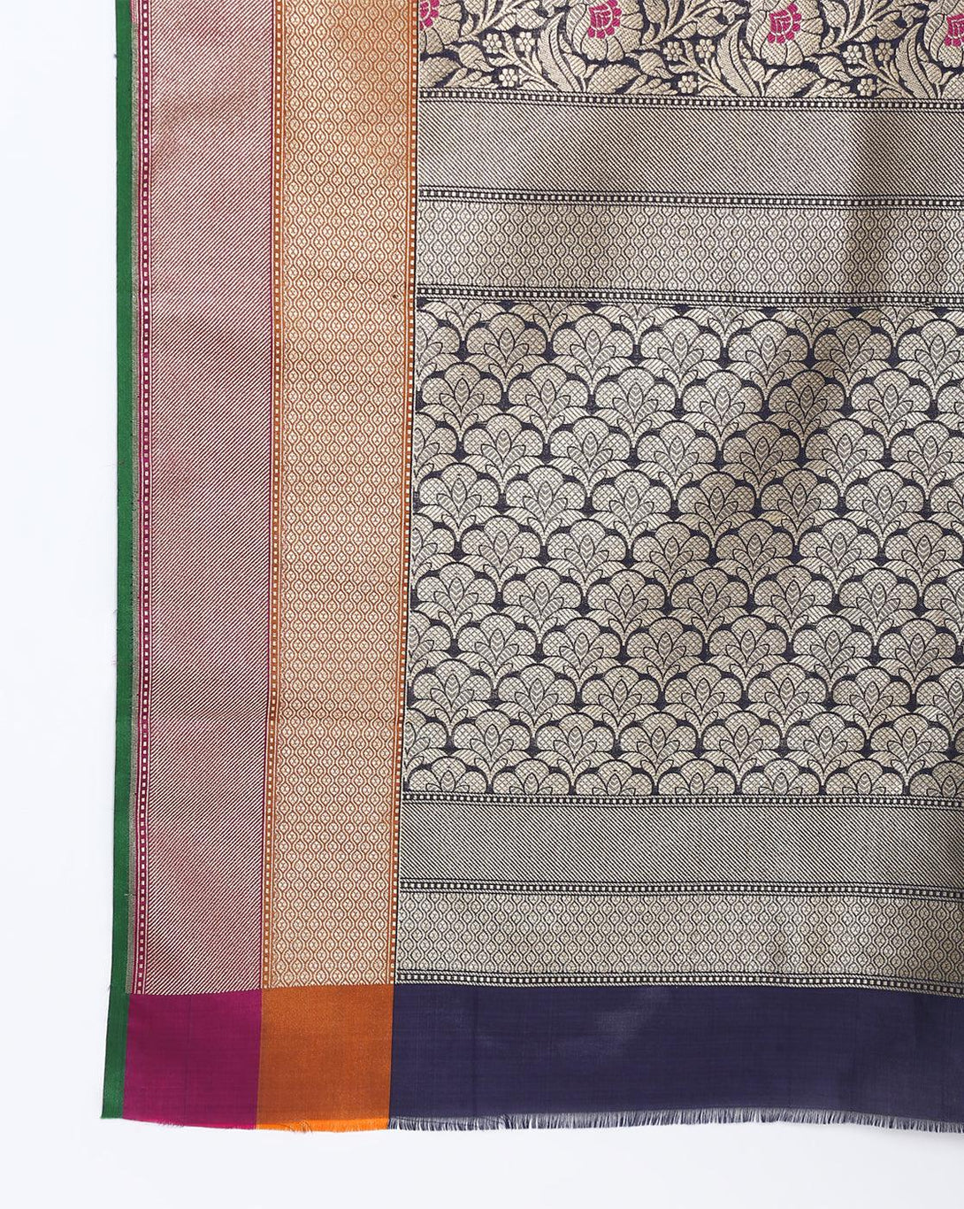 Women's Semi Kataan Silk Meena Tanchui Saree - Varanasi - Indiakreations