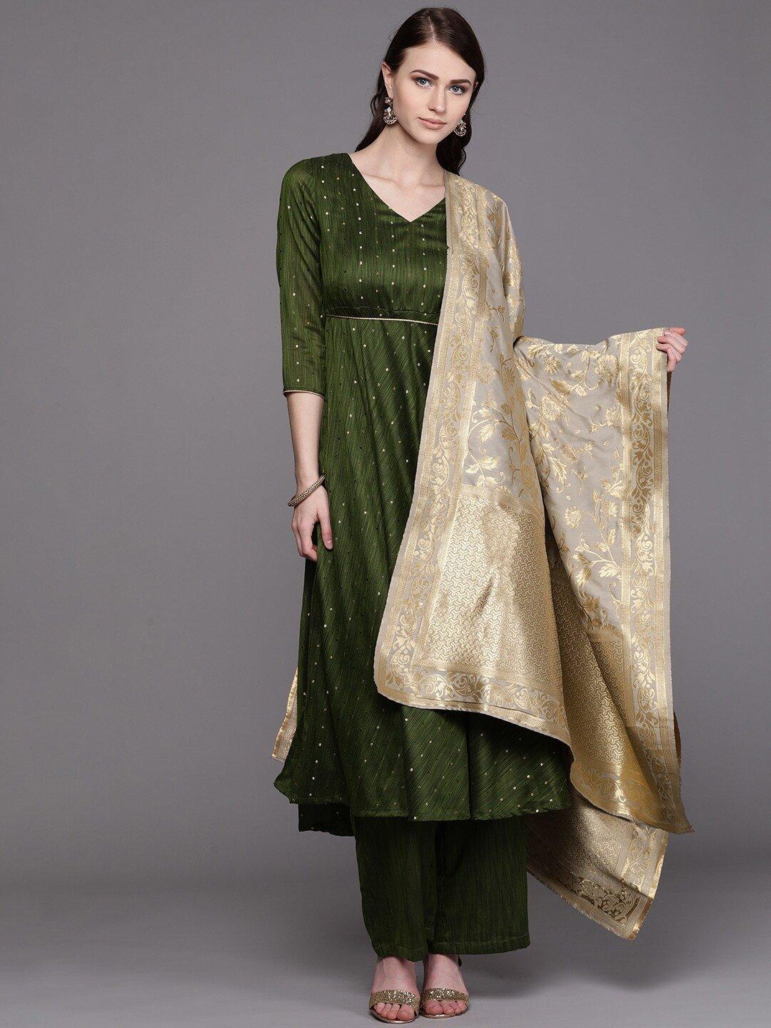 Women's Woven Design Dupatta -AKS - Indiakreations