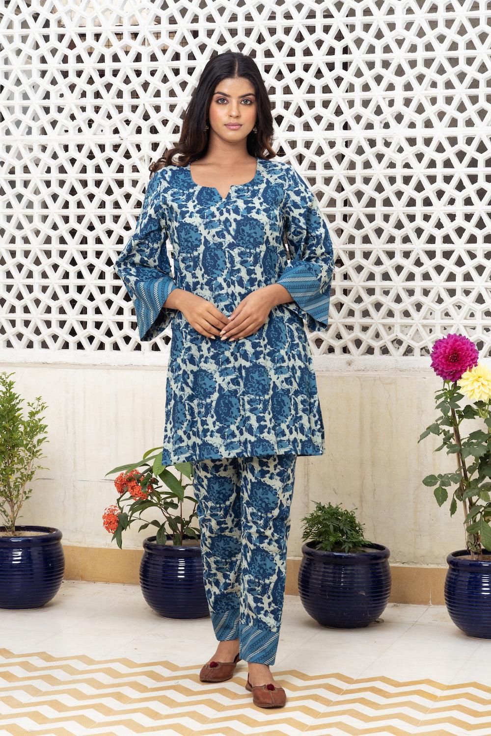 Indigo Co-ord Of 2 - Indiakreations