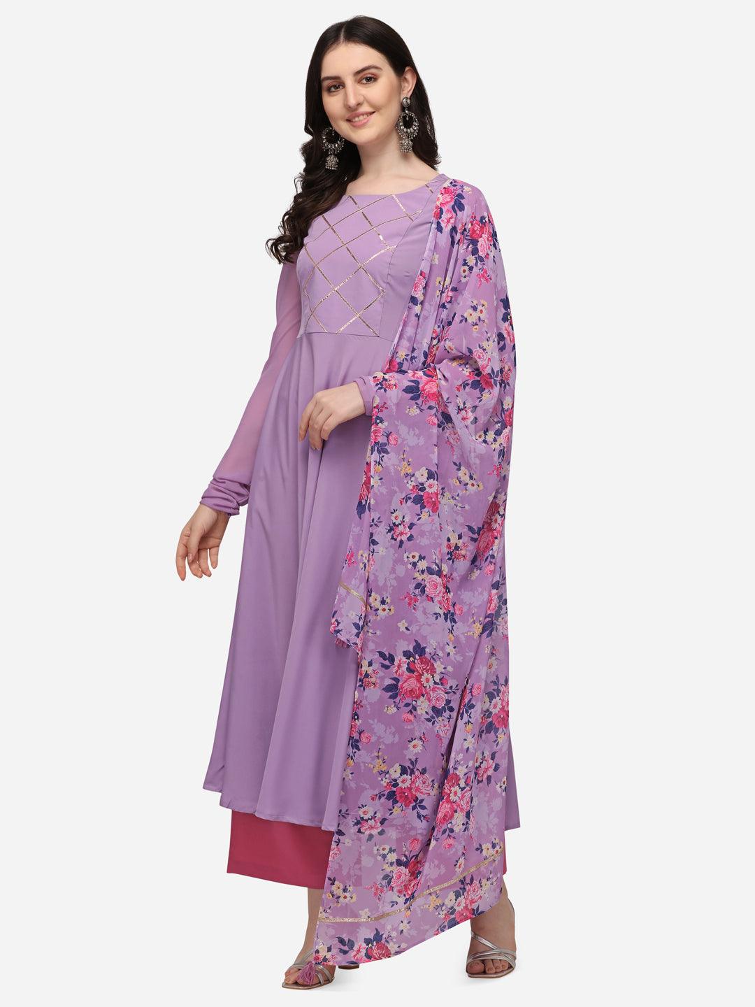 Women's 2 piece set kurta with dupatta flared kurta - The Fab Factory - Indiakreations