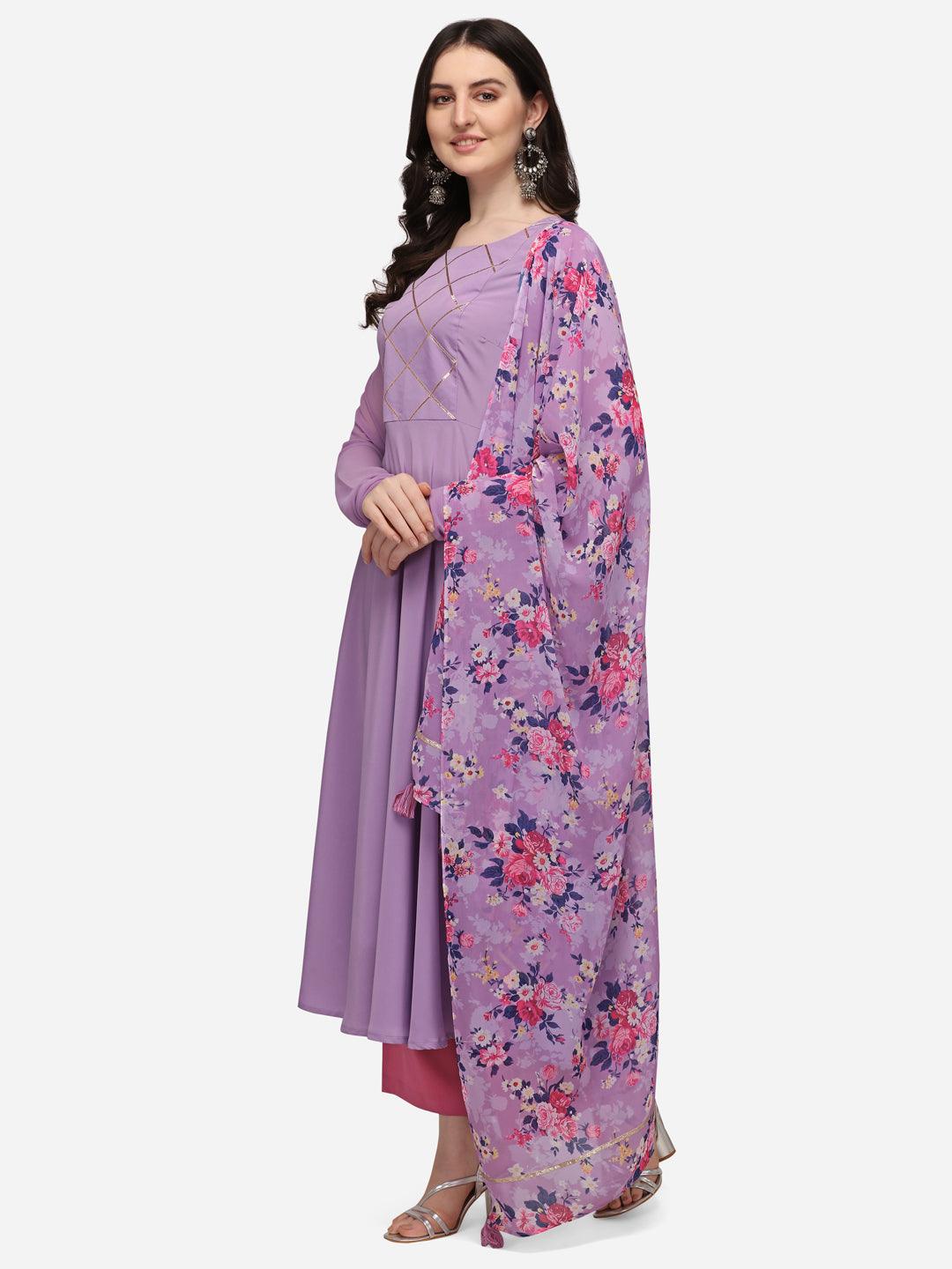 Women's 2 piece set kurta with dupatta flared kurta - The Fab Factory - Indiakreations