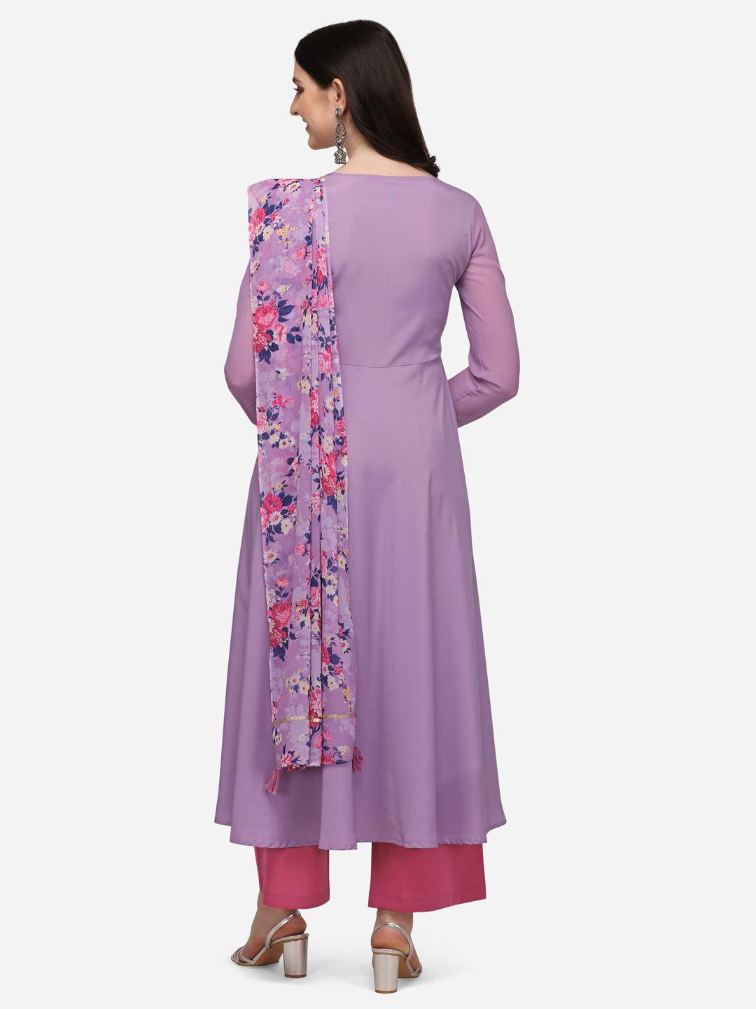 Women's 2 piece set kurta with dupatta flared kurta - The Fab Factory - Indiakreations