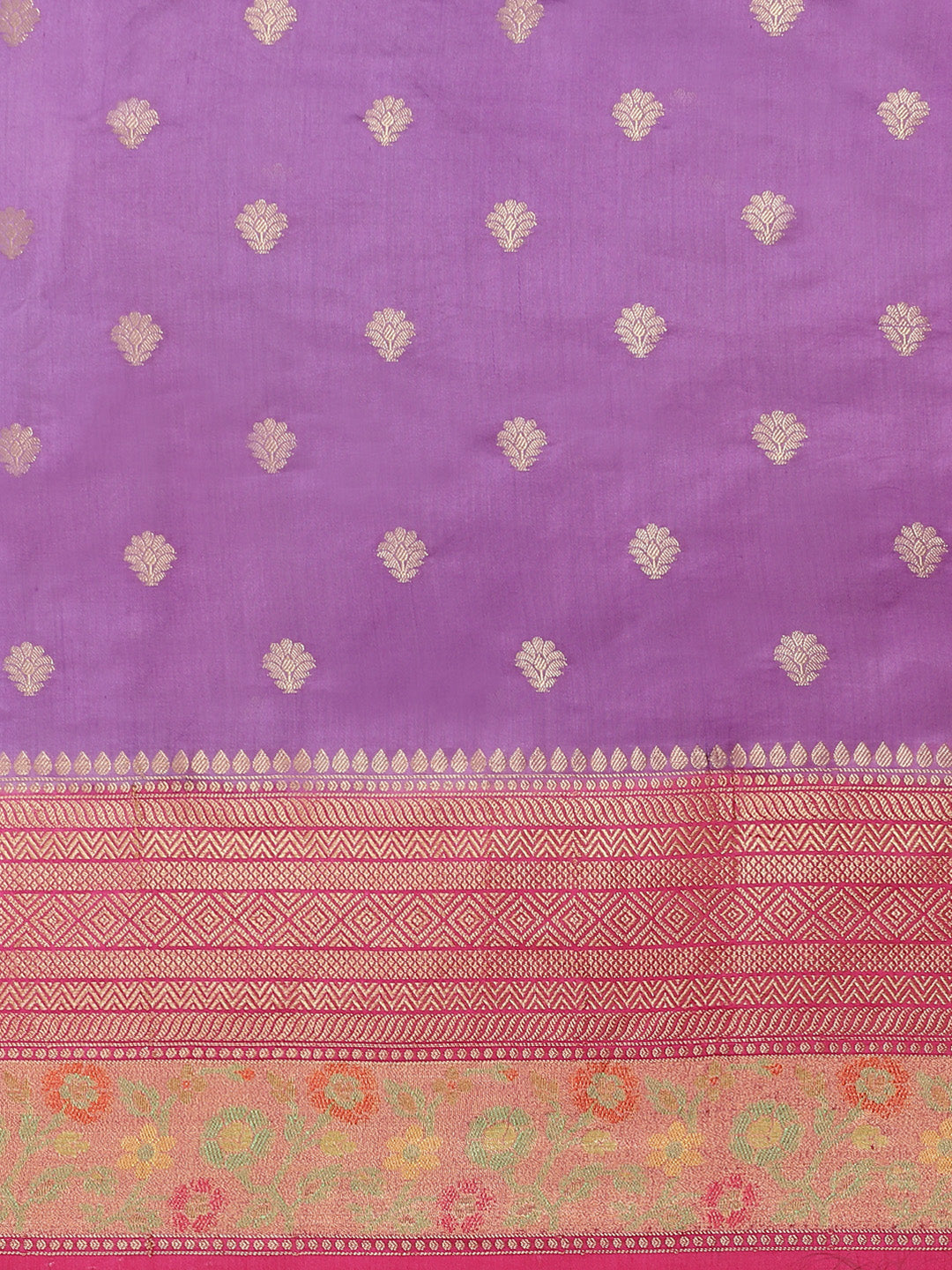 Women's Pure Chinia Silk Jamdaani Saree - Varanasi - Indiakreations