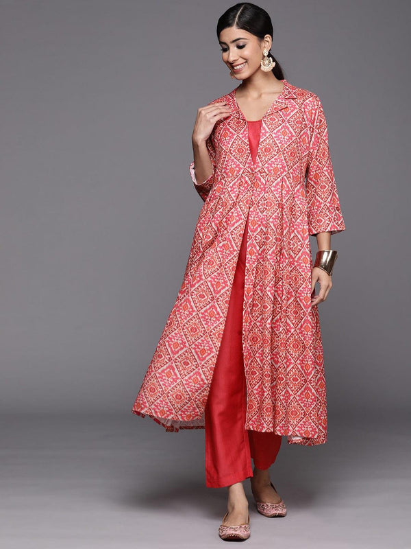 Varanga Women Coral Printed Co-ord Set - Indiakreations