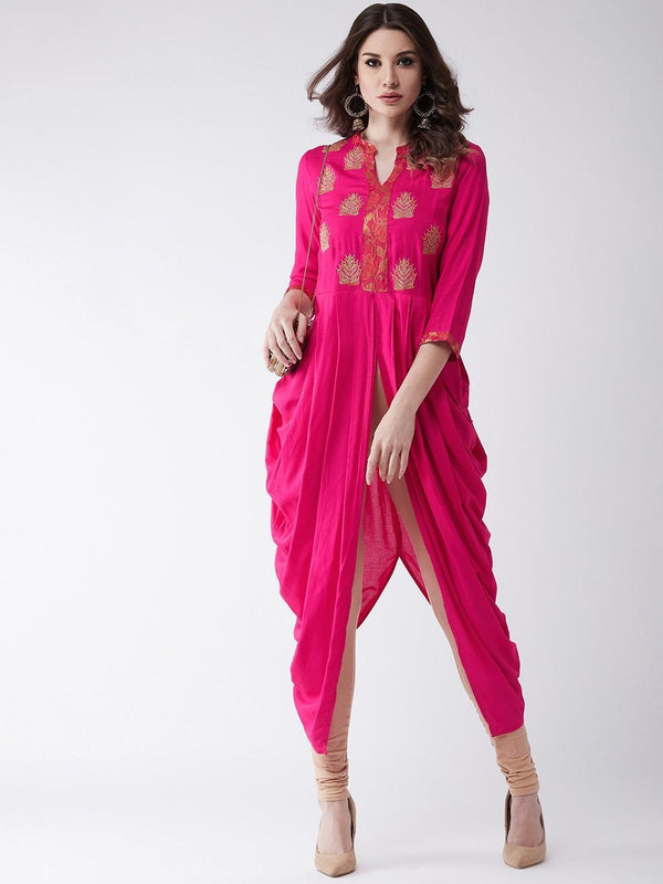 Women's Embroidered Cowl Kurta - Pannkh