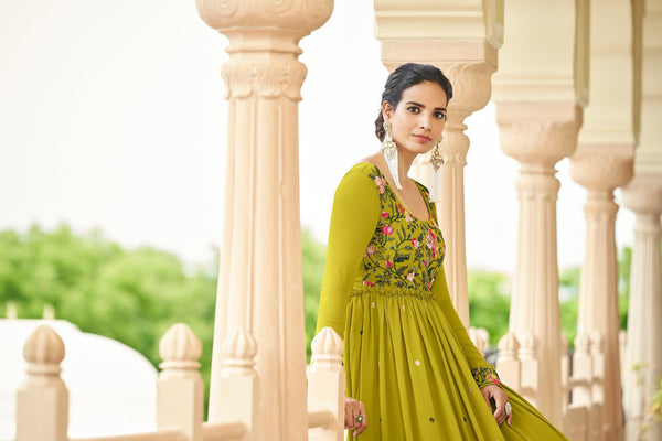 Latest Florescence Embroidered Long Anarkali Gown - Indiakreations