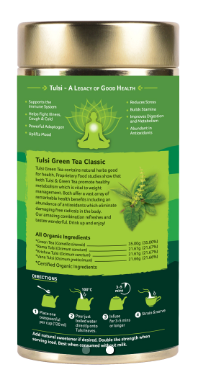 Tulsi Green Tea Classic 100 G Tin - Organic India