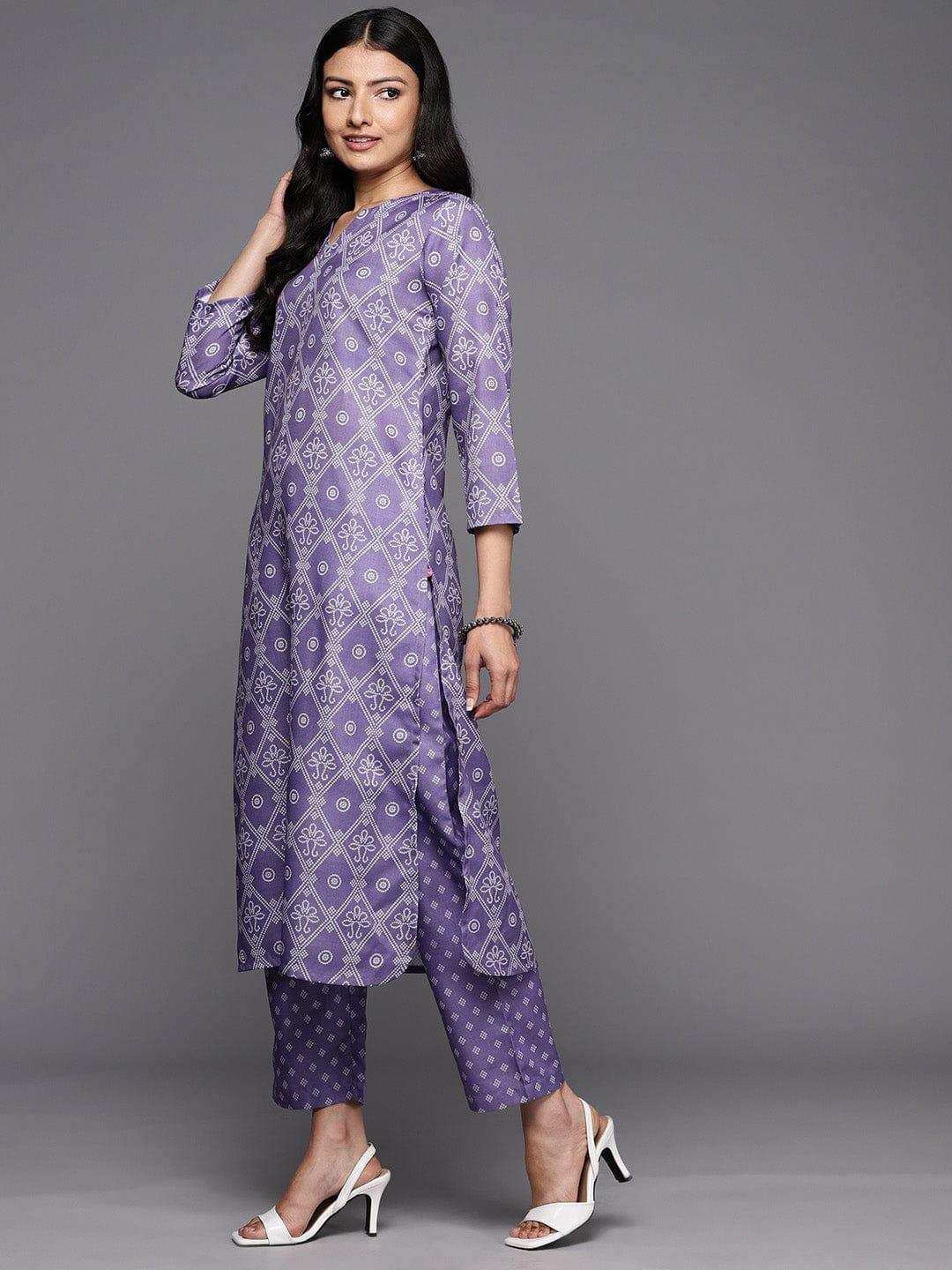 Varanga Bandhani Printed Kurta With Trousers - Indiakreations