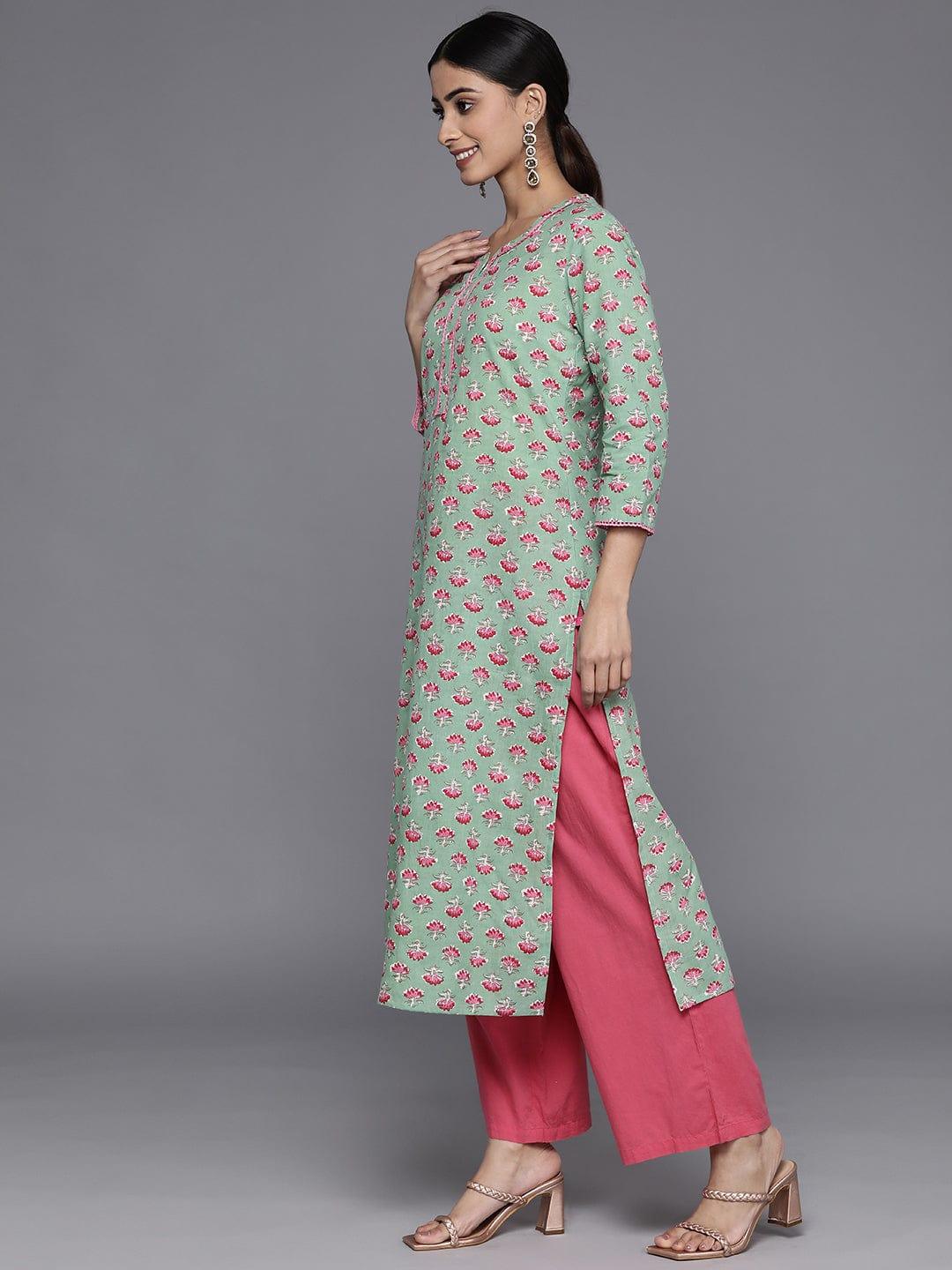 Varanga Women Floral Printed Straight Kurta - Indiakreations