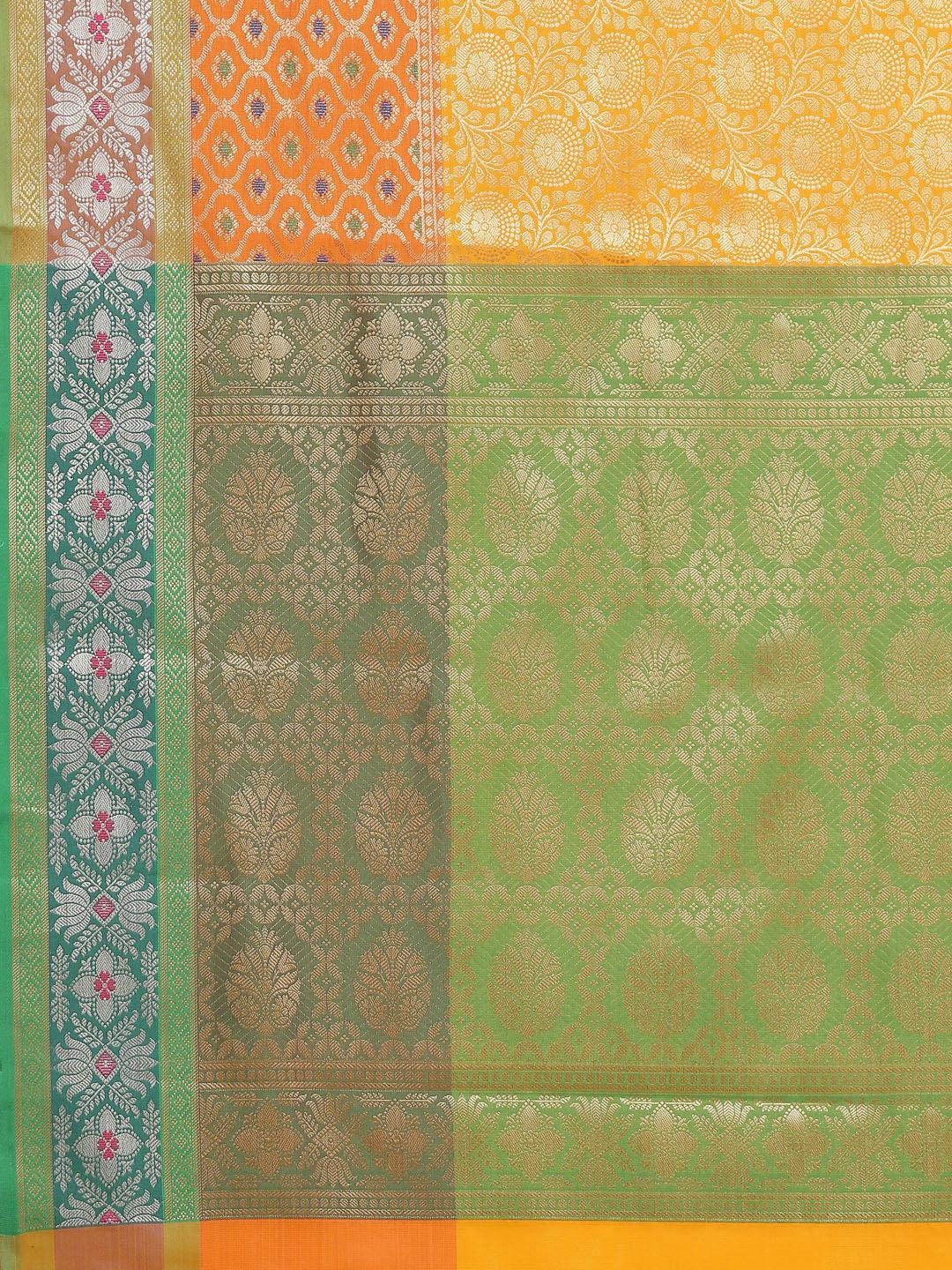 Women's Semi Silk Tanchui Brocade Saree - Varanasi - Indiakreations