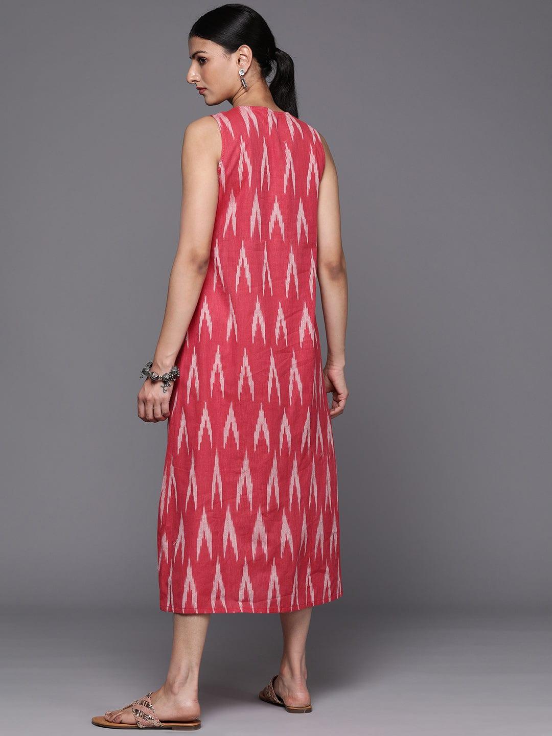 Varanga A-Line Ikat Dress - Indiakreations