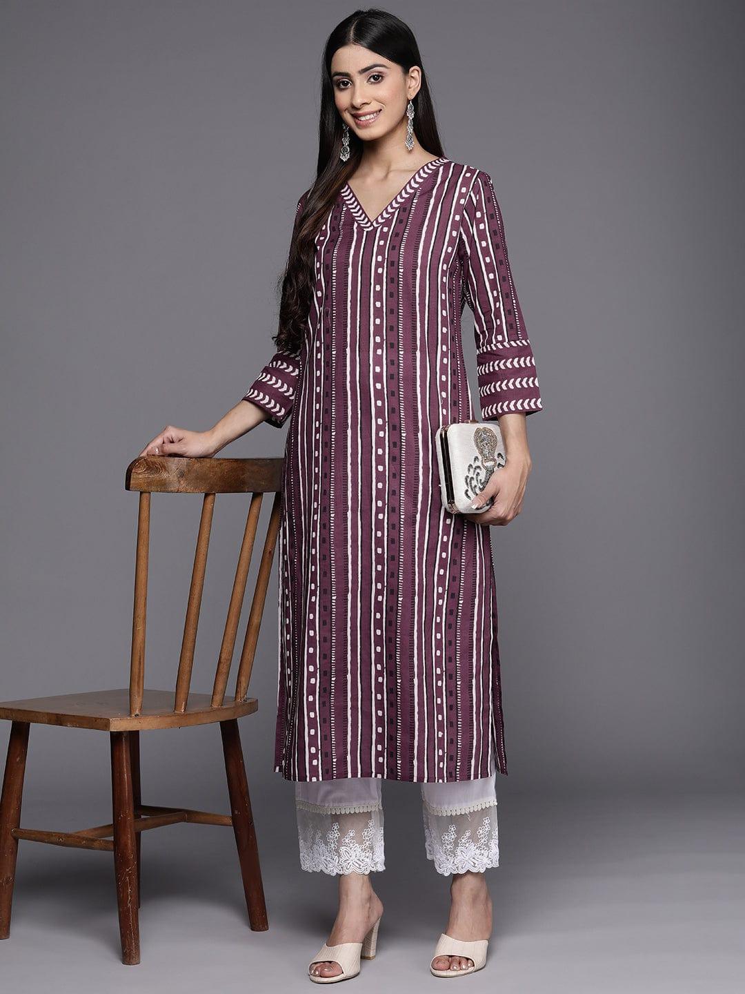 Varanga Geometric Printed Kurta - Indiakreations