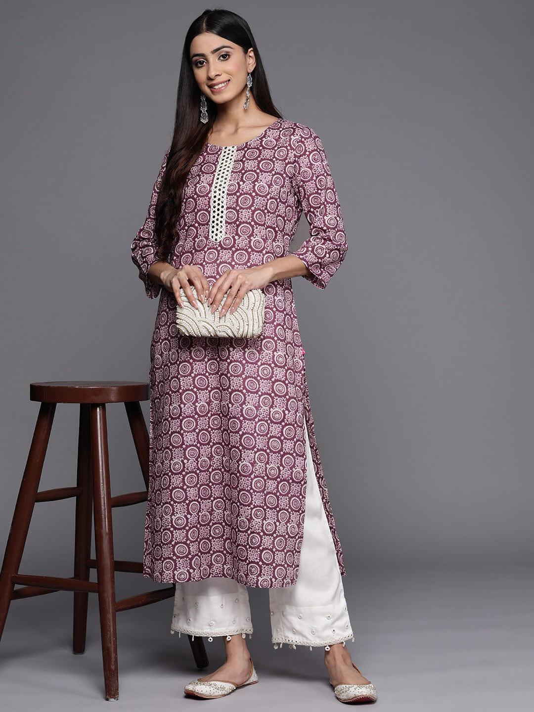 Varanga Geometric Printed Kurta - Indiakreations