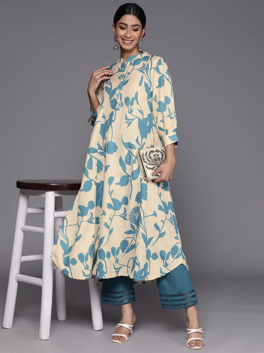 Varanga Women Floral Printed A-Line Kurta - Indiakreations