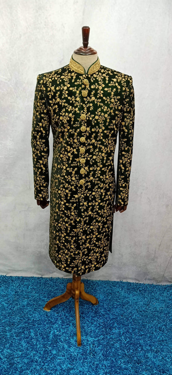 Midnight Green Men's Sherwani