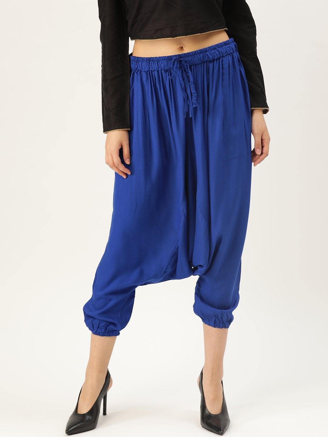 Women's Harem Pants - Indigo Blue - InWeave - Indiakreations