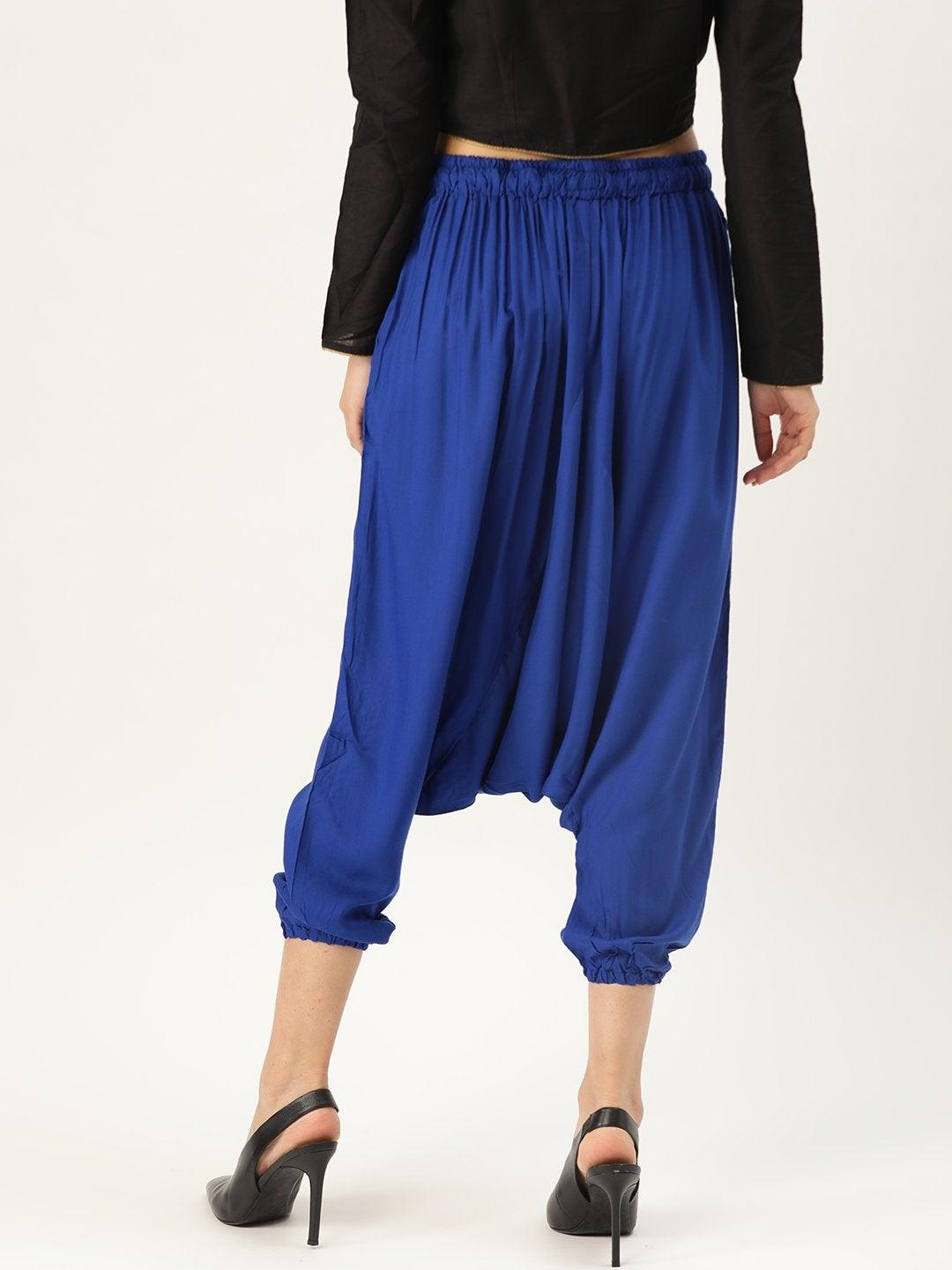 Women's Harem Pants - Indigo Blue - InWeave - Indiakreations