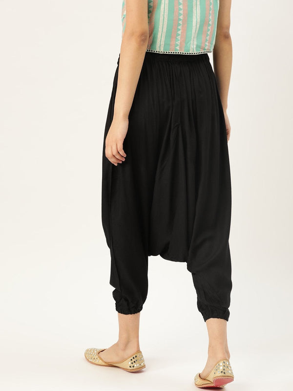 Women's Harem Pants - Black - InWeave