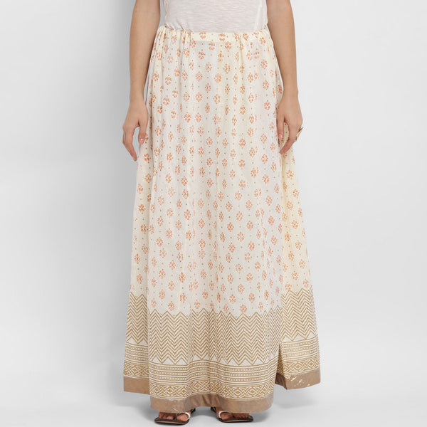 Women's Block Printed Skirt - Pannkh