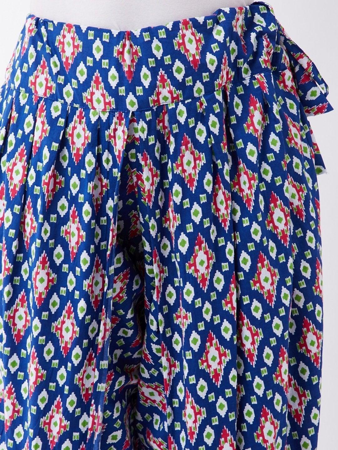 Women's Indigo Patola Dhoti - InWeave - Indiakreations