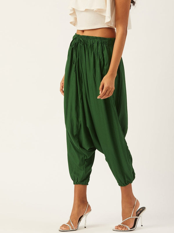 Women's Dusky Green Harem Pant - InWeave