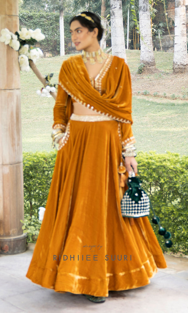 Bareen Mughals Mustard Yellow Shawl