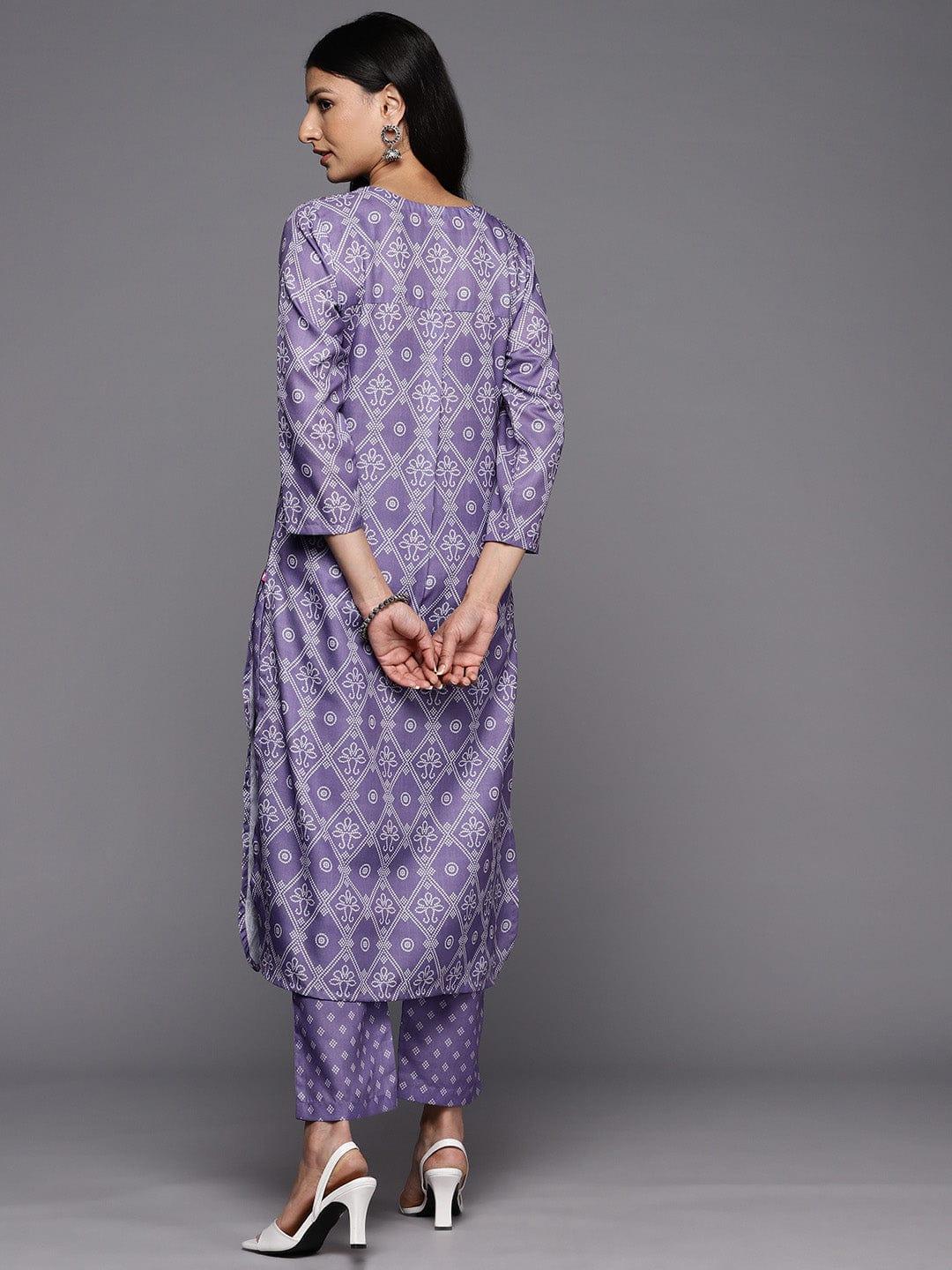 Varanga Bandhani Printed Kurta With Trousers - Indiakreations